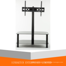 Glass TV Rack with Swivel Mechanism